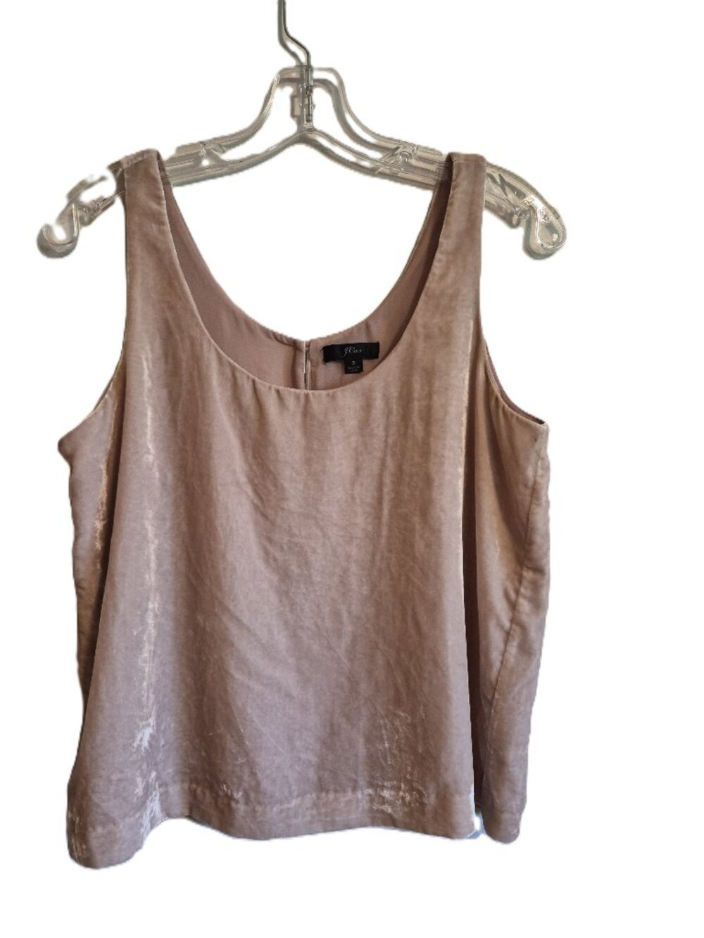 J. Crew Pink Crushed Velvet Tank Top Size 6